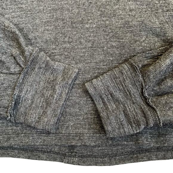 Free People We The Free Sz S Charcoal Skyline Thermal Top Sweater Off-shoulder - Picture 11 of 16